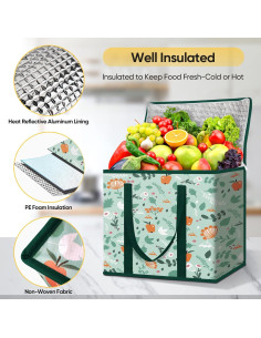 Bolsa de Compras Reutilizable BALEINE Aislada Grande 40.6x22.9x33cm 2