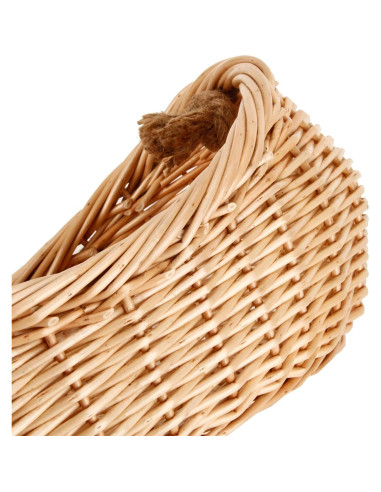 Cesta de Mimbre JJSQ 43x30.5 cm para Picnic y Jardín