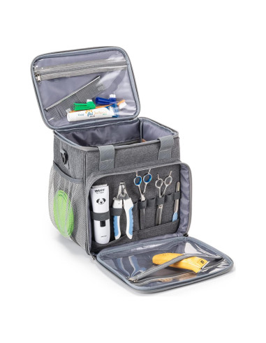 Bolsa de Aseo para Mascotas BABEYER Gris 28x23.1x29 cm