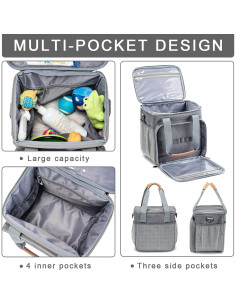 Bolsa de Aseo para Mascotas BABEYER Gris 28x23.1x29 cm 2