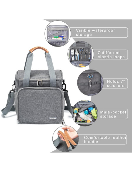 Bolsa de Aseo para Mascotas BABEYER Gris 28x23.1x29 cm