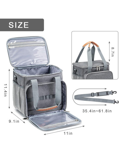 Bolsa de Aseo para Mascotas BABEYER Gris 28x23.1x29 cm