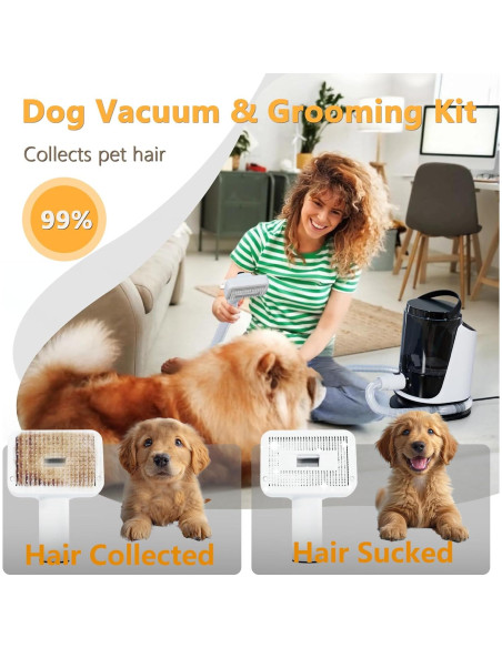 Kit de Aspiradora y Secador para Perros FOTING 8 en 1 3L