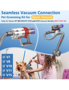 Kit de Acicalamiento para Perros JORAIR Compatible Dyson V7-V15 2