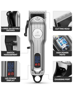 Cortadora de Pelo para Perros Gooad Recargable Plata 240 min 2