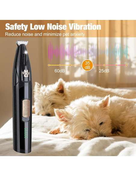 Recortadora Inalámbrica para Perros GIMPYN con LED y Bajo Ruido