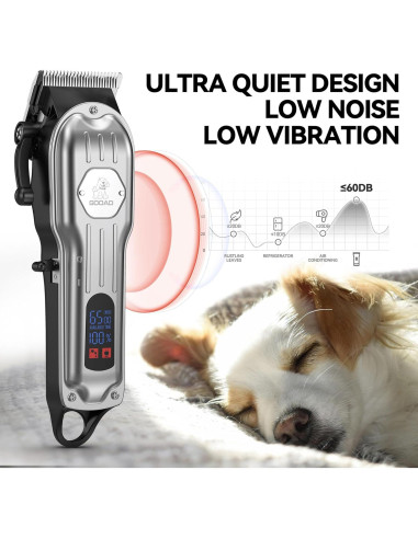 Cortadora de Pelo para Perros Gooad Recargable Plata 240 min