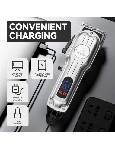 Cortadora de Pelo para Perros Gooad Recargable Plata 240 min