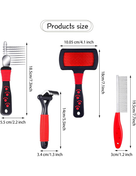 Kit de Aseo para Mascotas Patelai - 4 Piezas para Perros y Gatos