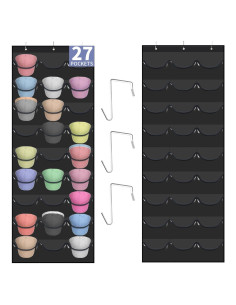 Soporte para Gorras de Béisbol Clbutge, 27 Bolsillos, Negro