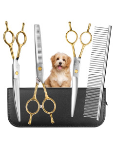 Juego de Tijeras para Perros 6 en 1 Funnyfox - Acero Inoxidable