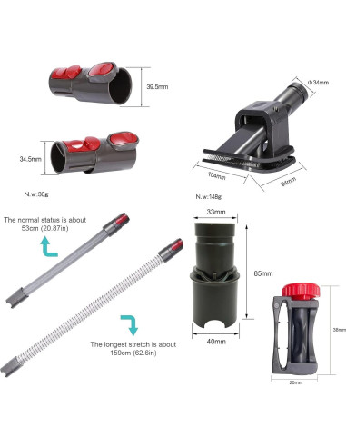 Kit de Cepillo Aspirador para Perros Smarille Dyson V15 V12 V11