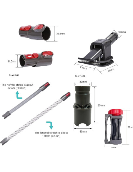 Kit de Cepillo Aspirador para Perros Smarille Dyson V15 V12 V11