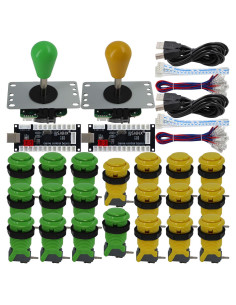 Kit Controlador Arcade SJ@JX 2 Jugadores USB Sin Retardo