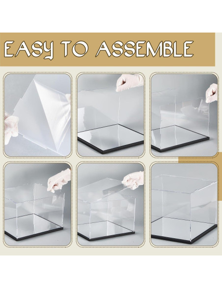 Caja de exhibición de sombreros Barydat acrílico 24.4x23.6x18.5 cm