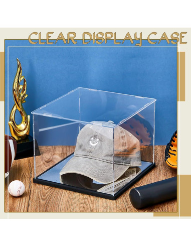 Caja de exhibición de sombreros Barydat acrílico 24.4x23.6x18.5 cm