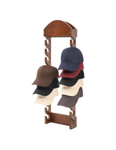 Perchero de Madera para Gorras de Béisbol Wonderjune 20 Ranuras