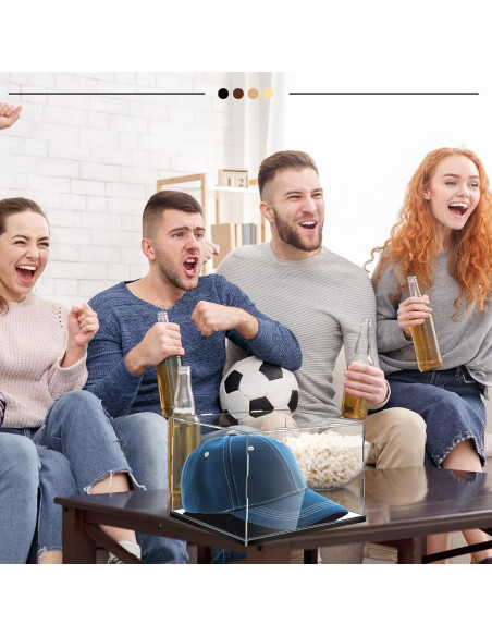 Caja de exhibición de sombreros Barydat acrílico 24.4x23.6x18.5 cm