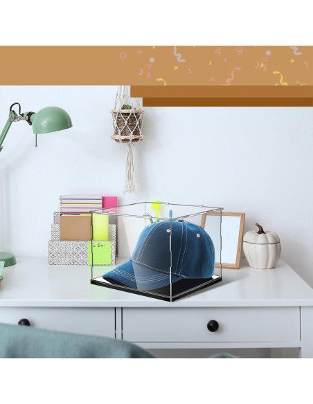 Caja de exhibición de sombreros Barydat acrílico 24.4x23.6x18.5 cm