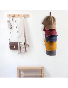 Paquete de 3 Percheros de Sombreros SOEWIOU de Madera Acacia 2