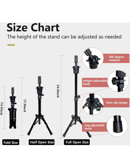 Cabeza de Maniquí de Lienzo 23" SZCY para Pelucas con Accesorios