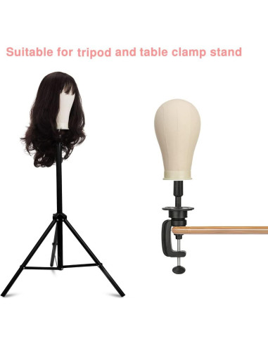 Cabeza de Maniquí de Lienzo 23" SZCY para Pelucas con Accesorios