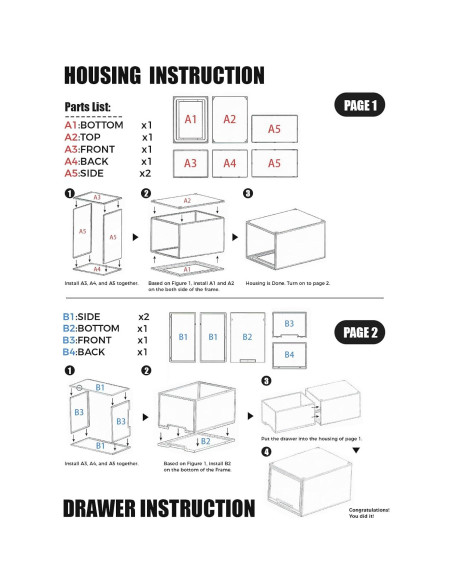 Caja Organizadora de Sombreros SCAVATA - 4 Paquete Transparente
