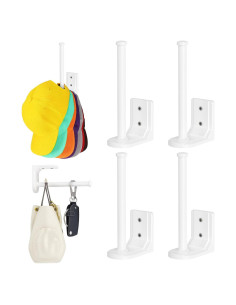 Organizador de Gorras HzTinT Blanco 4 Paquete Montaje Pared