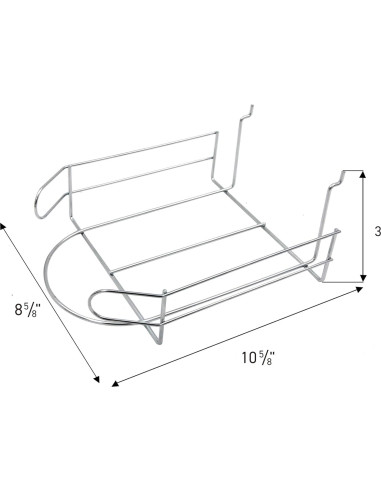 Soporte de exhibición de sombreros SSWBasics cromado 21.9x27.3 cm