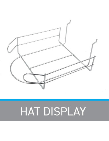 Soporte de exhibición de sombreros SSWBasics cromado 21.9x27.3 cm