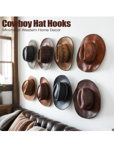 Ganchos para Sombreros Aoodaily - Paquete de 8, Negro, 7.1 cm 2