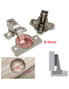 Bisagras de Marco LIKERAINY 35mm con Amortiguador Cierre Suave - Paquete de 4 2