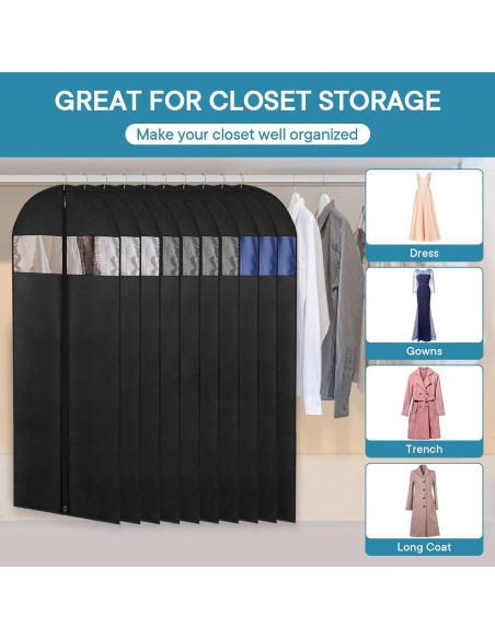 Bolsa de Vestido Colgante Moucas - Paquete de 3, 165 cm