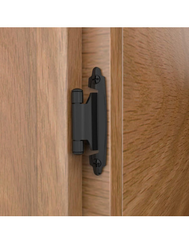 Bisagras de Gabinete Chibery 50 Pzas 1/2" Cierre Automático Negro Mate