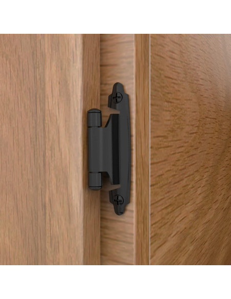 Bisagras de Gabinete Chibery 50 Pzas 1/2" Cierre Automático Negro Mate