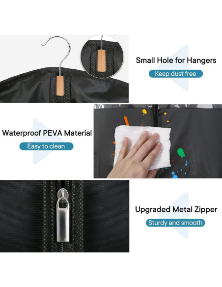 Bolsa de Vestido Colgante Moucas - Paquete de 3, 165 cm