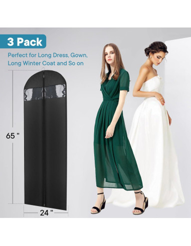 Bolsa de Vestido Colgante Moucas - Paquete de 3, 165 cm