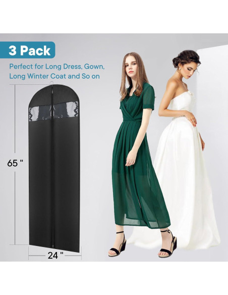 Bolsa de Vestido Colgante Moucas - Paquete de 3, 165 cm