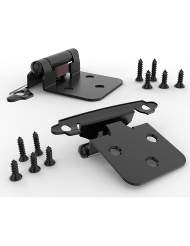 Bisagras de Gabinete Chibery 50 Pzas 1/2" Cierre Automático Negro Mate