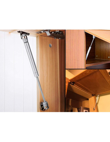 Resortes de Gas Hidráulicos Berta 25.4 cm 100N 6 Piezas Negro