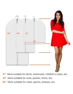 Juego de 7 Bolsas de Ropa VOSIGREEN 61x152 cm Transpirable 2