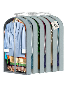 Bolsas de Ropa Colgantes AURUZA 6 Pcs 101.6 cm Transparente