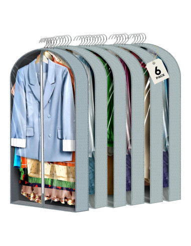 Bolsas de Ropa Colgantes AURUZA 6 Pcs 101.6 cm Transparente