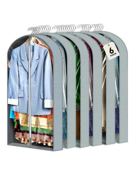 Bolsas de Ropa Colgantes AURUZA 6 Pcs 101.6 cm Transparente