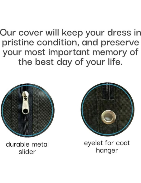 Bolsa de Traje Negra L-Pack 107 cm Duradera y Ligera