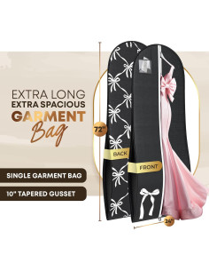 Bolsa de Vestido de Novia Tus Bolsas 72" Tapered 10" Fuelles 2