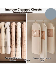 Bolsa Colgante para Ropa Rosa XL - Compresible y Impermeable 2