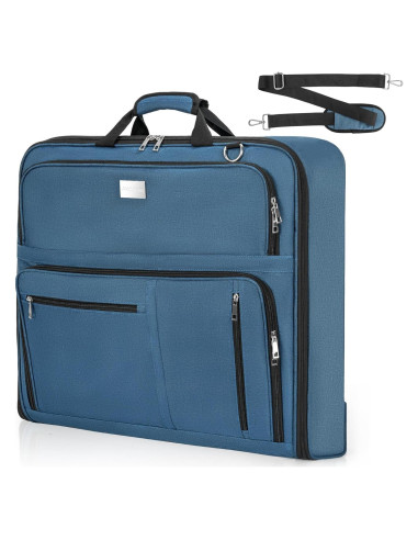 Bolsa de traje de viaje AKOZLIN azul plegable 104x56 cm