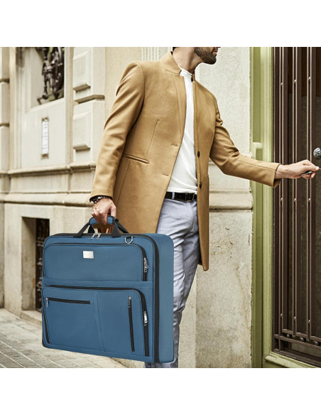 Bolsa de traje de viaje AKOZLIN azul plegable 104x56 cm