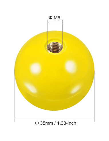 Joystick Reemplazo uxcell 35mm Rojo/Amarillo para Arcade